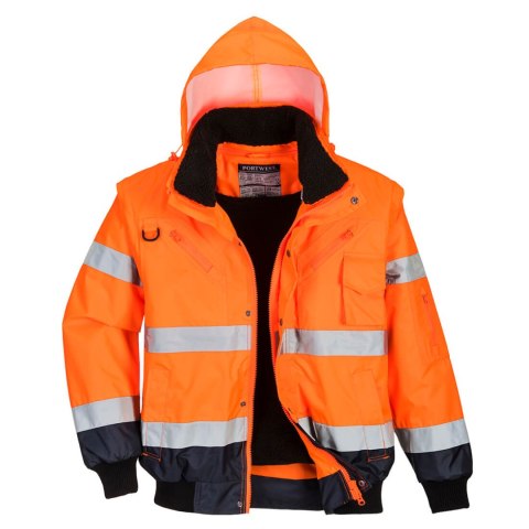 Kontrastowa kurtka ostrzegawcza Bomber 3 w 1 Kontrastowa kurtka ostrzegawcza Bomber 3 w 1