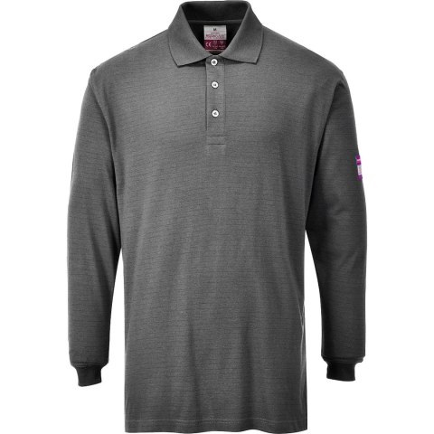 Dwukolorowa koszulka polo Modaflame trudnopalna i antystatyczna z długimi rękawami Dwukolorowa koszulka polo Modaflame trudnopalna i antystatyczna z długimi rękawami