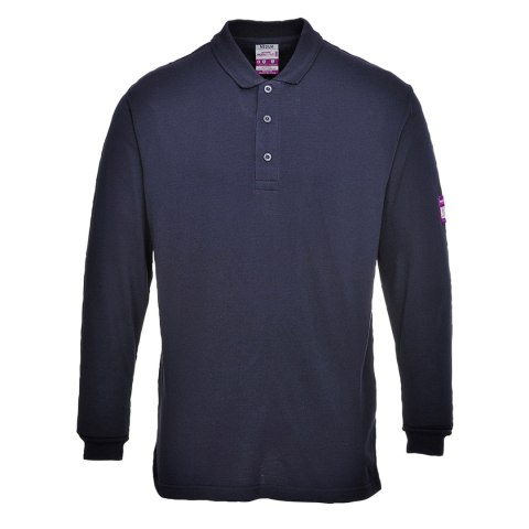Dwukolorowa koszulka polo Modaflame trudnopalna i antystatyczna z długimi rękawami Dwukolorowa koszulka polo Modaflame trudnopalna i antystatyczna z długimi rękawami