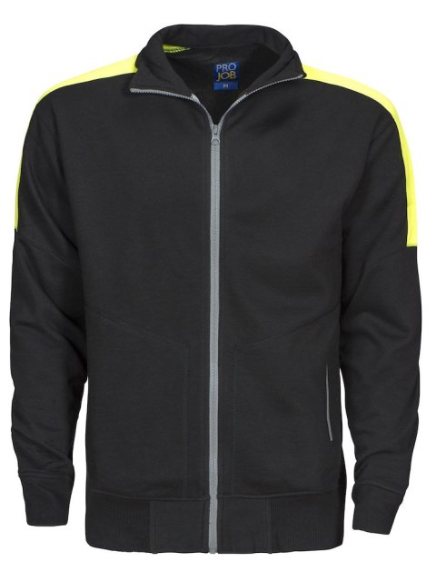 2123 BLUZA NA ZAMEK Z ODBLASKAMI NA RAMIONACH