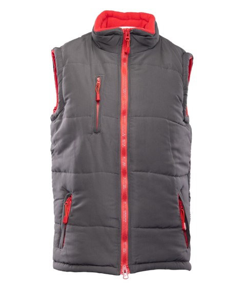 KAMIZELKA COLINO - Stal/Czerwień 2XL. KAMIZELKA COLINO - Stal/Czerwień 2XL.