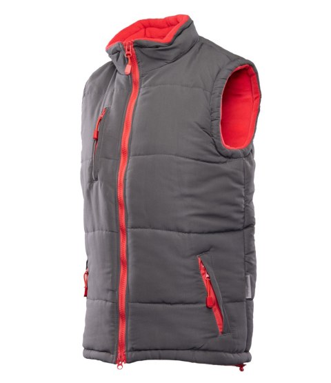 KAMIZELKA COLINO - Stal/Czerwień 2XL. KAMIZELKA COLINO - Stal/Czerwień 2XL.