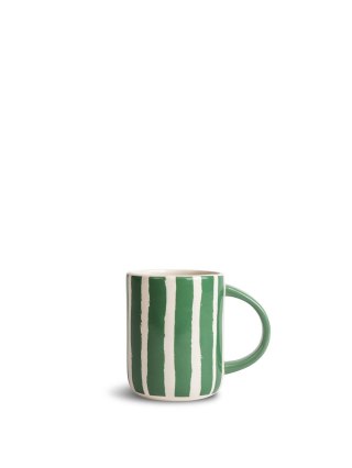 Kubek Liz Stripe, zielony/biały