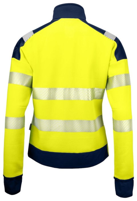6111 BLUZA DAMSKA ROZPINANA Z ODBLASKAMI NA RAMIONACH - EN ISO 20471 KLASA 3/2