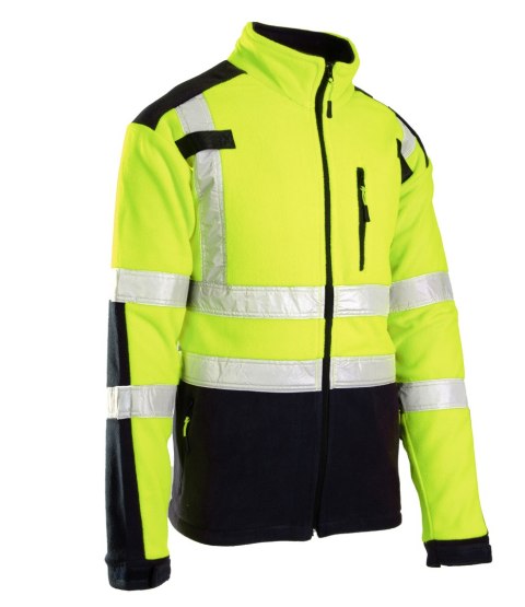 POLAR Z PASAMI ODBLASK. KAT. 2 Klasa 2 BF04 - Żółty 4XL.