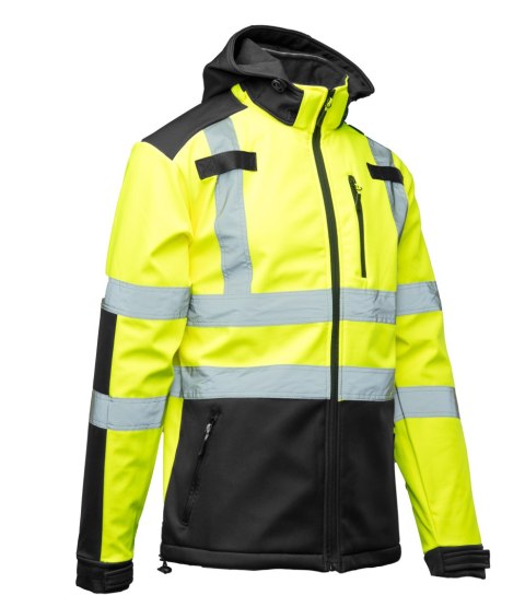 SOFTSHELL WSTAWKA GRANAT BF005 Z PASAMI ODBLASK. KAT 2 klasa2 - Żółty 4XL. SOFTSHELL WSTAWKA GRANAT BF005 Z PASAMI ODBLASK. KAT 2 klasa2 - Żółty 4XL.