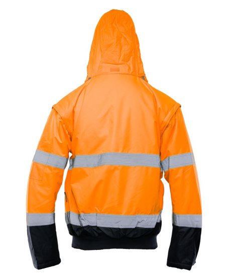 BOMBER HI-VI 2W1 - KAT.II KLASA 3 wstawka kolor - Granat/Pomarańcz 2XL.