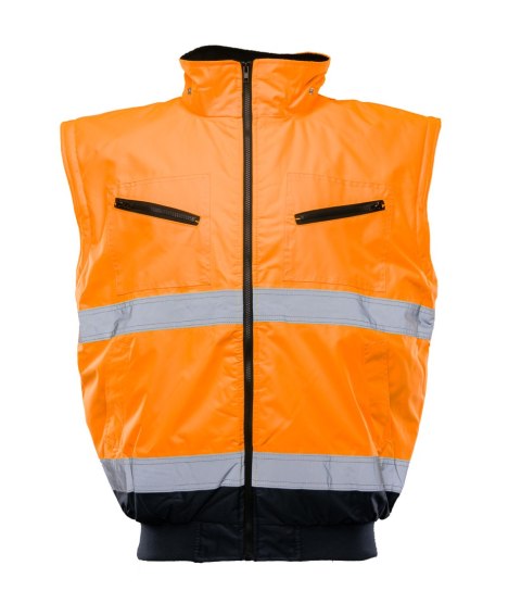 BOMBER HI-VI 2W1 - KAT.II KLASA 3 wstawka kolor - Granat/Pomarańcz 2XL.