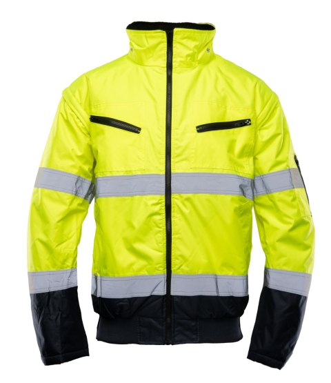 BOMBER HI-VI 2W1 - KAT.II KLASA 3 wstawka kolor - Granat/Żółty 2XL.
