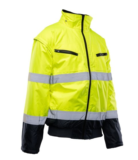 BOMBER HI-VI 2W1 - KAT.II KLASA 3 wstawka kolor - Granat/Żółty 2XL.