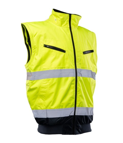 BOMBER HI-VI 2W1 - KAT.II KLASA 3 wstawka kolor - Granat/Żółty 2XL.