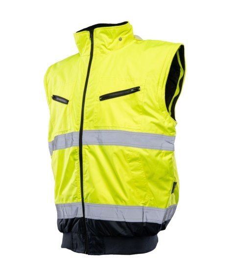 BOMBER HI-VI 2W1 - KAT.II KLASA 3 wstawka kolor - Granat/Żółty 3XL.