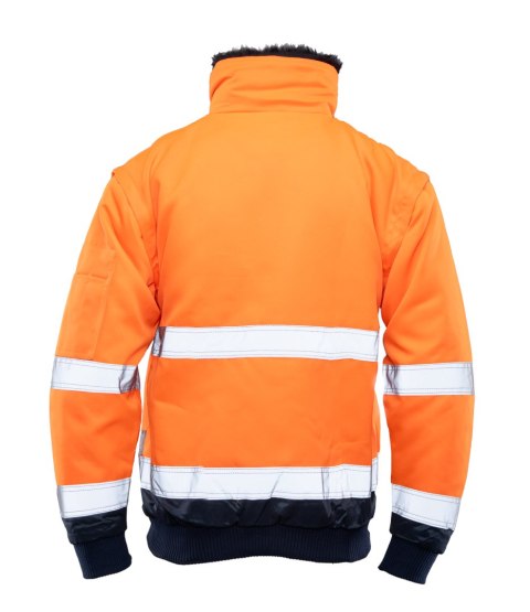 BOMBER HI-VI 3W1 - KAT.II KLASA 3 wstawka kolor - Granat/Pomarańcz 2XL.