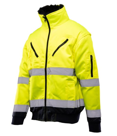 BOMBER HI-VI 3W1 - KAT.II KLASA 3 wstawka kolor - Granat/Żółty 2XL.