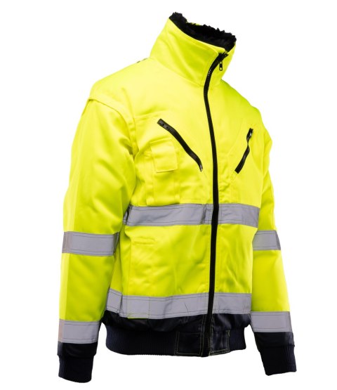 BOMBER HI-VI 3W1 - KAT.II KLASA 3 wstawka kolor - Granat/Żółty 3XL.