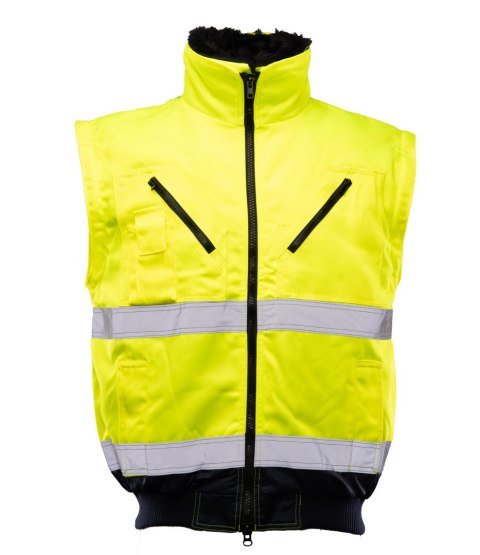 BOMBER HI-VI 3W1 - KAT.II KLASA 3 wstawka kolor - Granat/Żółty 3XL.