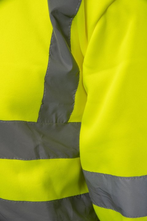 BLUZA DRESOWA WSTAWKA GRANAT ODBLASKOWA KAT. II BF014 - ŻÓŁTY/GRANAT XL