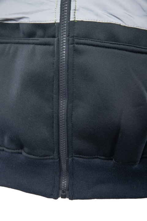BLUZA DRESOWA WSTAWKA GRANAT ODBLASKOWA KAT. II BF014 - ŻÓŁTY/GRANAT S
