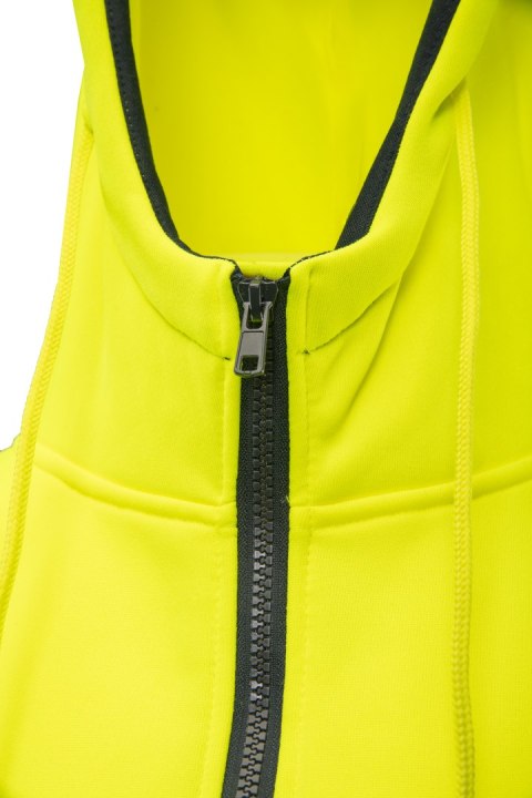 BLUZA DRESOWA WSTAWKA GRANAT ODBLASKOWA KAT. II BF014 - ŻÓŁTY/GRANAT S