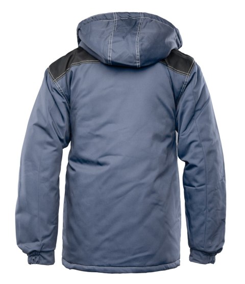 KURTKA PARKA WSTAWKA KOLOR - Stalowo - czarny L
