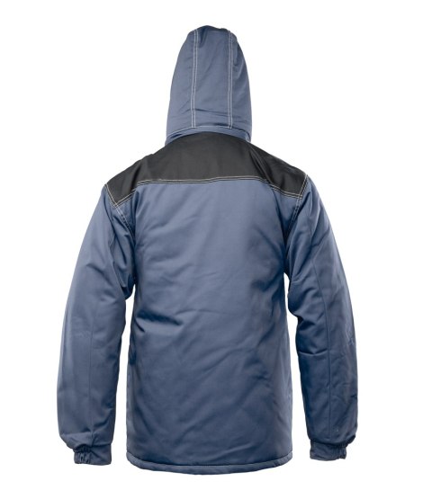 KURTKA PARKA WSTAWKA KOLOR - Stalowo - czarny S