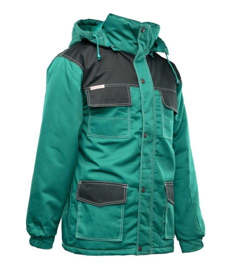 KURTKA PARKA WSTAWKA KOLOR - zielono - czarny 4XL.