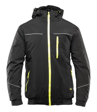 KURTKA SAFE CZARNA - Czarny/Żółty 4XL.