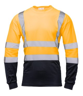 KOSZULKA DŁUGI RĘKAW 50/50 POMARAŃCZ/GRANAT - Pomarańczowy 2XL.
