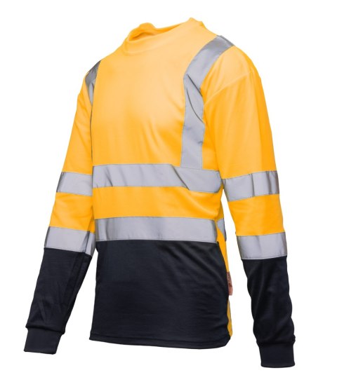 KOSZULKA DŁUGI RĘKAW 50/50 POMARAŃCZ/GRANAT - Pomarańczowy 3XL.