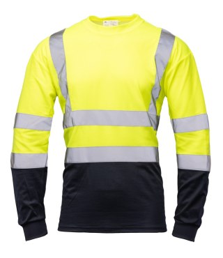 KOSZULKA DŁUGI RĘKAW 50/50 ŻÓŁTY/GRANAT - Żółty (_y) 3XL.