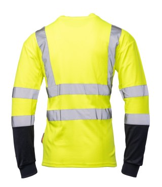 KOSZULKA DŁUGI RĘKAW 50/50 ŻÓŁTY/GRANAT - Żółty (_y) XL