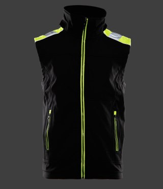 RIVAL KAMIZELKA SOFTSHELL - Czarny-Żółty(cy) 3XL.