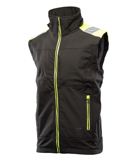 RIVAL KAMIZELKA SOFTSHELL - Czarny-Żółty(cy) 4XL.
