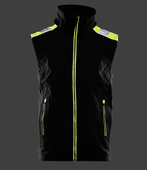 RIVAL KAMIZELKA SOFTSHELL - Czarny-Żółty(cy) M