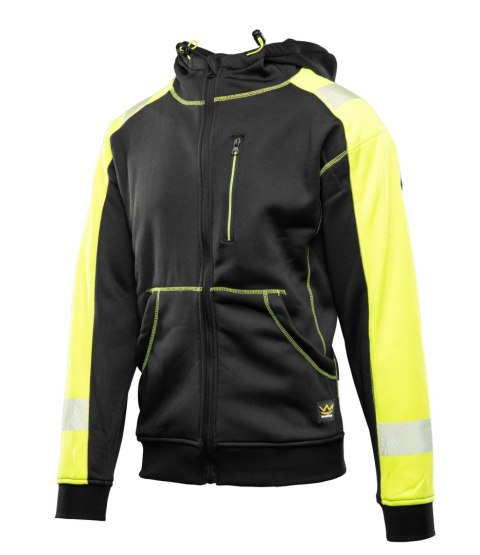BLUZA DRESOWA Z KAPTUREM RIVAL - Czarny-Żółty(cy) 2XL.