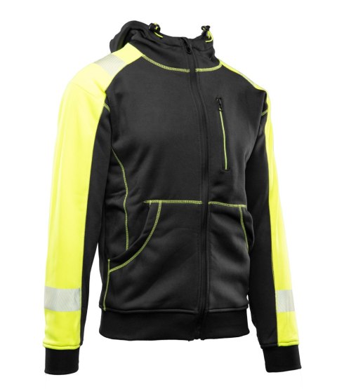 BLUZA DRESOWA Z KAPTUREM RIVAL - Czarny-Żółty(cy) 2XL.