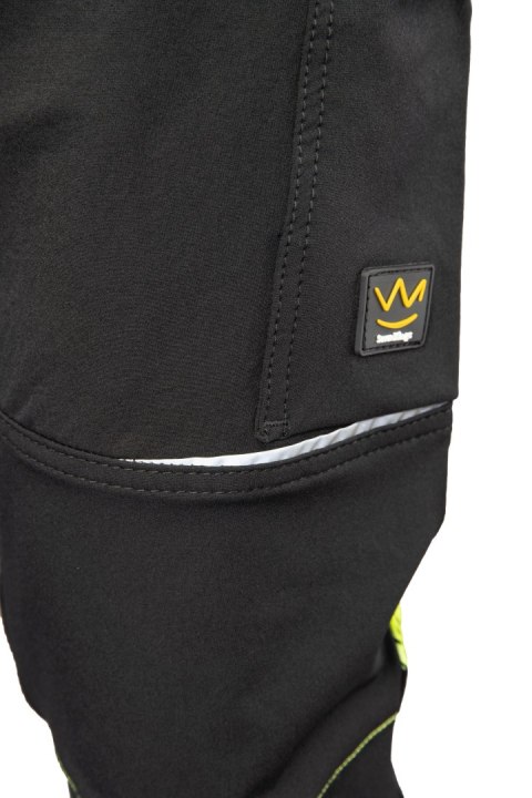 RIVAL SPODNIE SOFTSHELL CZARNY/ŻÓŁTY - Czarny-Żółty(cy) 106