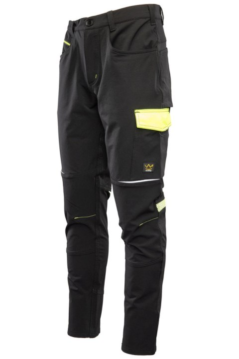RIVAL SPODNIE SOFTSHELL CZARNY/ŻÓŁTY - Czarny-Żółty(cy) 25