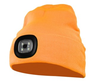 CZAPKA Z DZIANINY LED POMARAŃCZ - Pomarańczowy uniwersalny