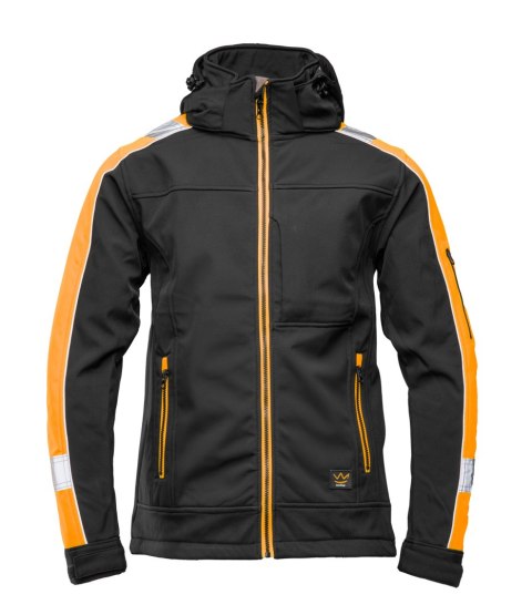 RIVAL SOFTSHELL CZARNY/POMARAŃCZ - Pomarańczowy XL
