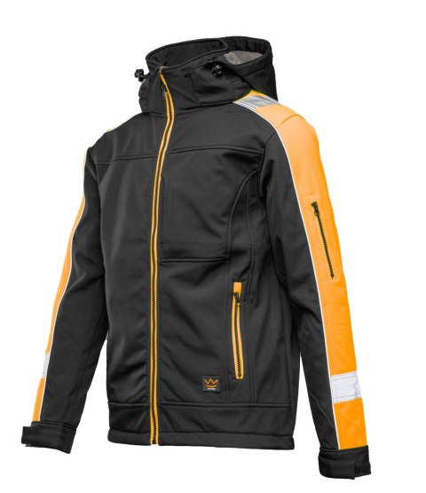 RIVAL SOFTSHELL CZARNY/POMARAŃCZ - Pomarańczowy L