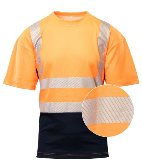 T-SHIRT SIATKA TRANSFER BF-017-O POMARAŃCZ - Pomarańcz (_o) XL