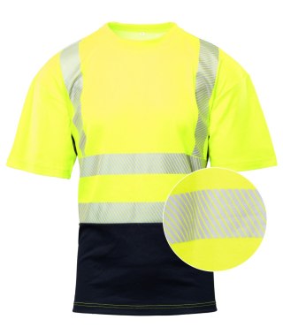T-SHIRT SIATKA TRANSFER BF-017-Y ŻÓŁTY - Żółty (_y) 4XL.