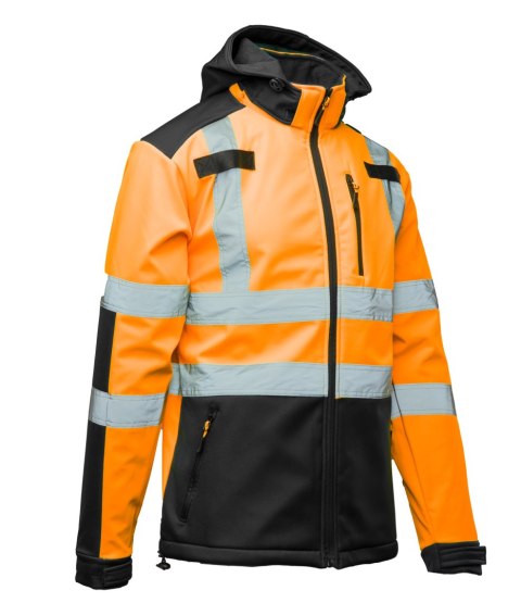 SOFTSHELL WSTAWKA GRANAT BF005 Z PASAMI ODBLASK. POMARAŃCZ KAT 2 klasa2 - Pomarańczowy 2XL. SOFTSHELL WSTAWKA GRANAT BF005 Z PASAMI ODBLASK. POMARAŃCZ KAT 2 klasa2 - Pomarańczowy 2XL.