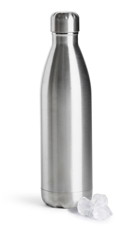 Butelka NILS duża 12/24H 0,75 L, srebrny