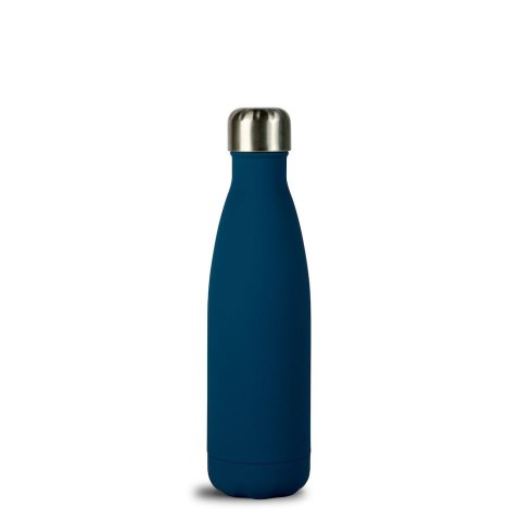 Butelka z gumową powłoką NILS 12/24H 0,5 L, niebieski mat Butelka z gumową powłoką NILS 12/24H 0,5 L, niebieski mat