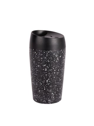 Kubek LOKE 240 ml, czarno-biały