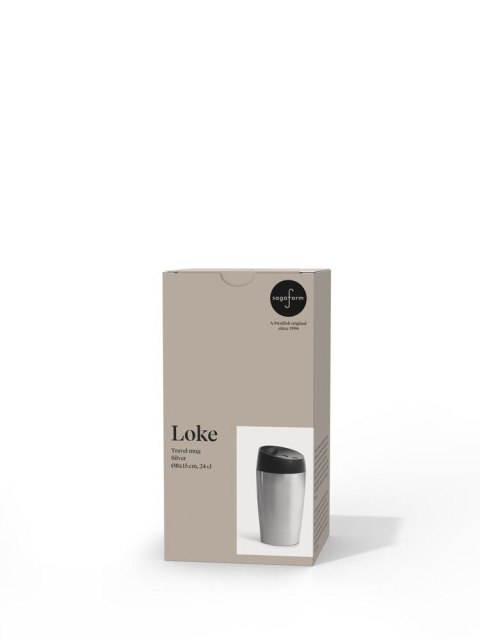 Kubek LOKE 240 ml, srebrny