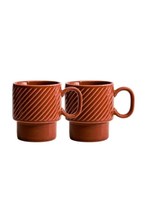 Kubek do kawy COFFEE & MORE 2-szt, terracotta