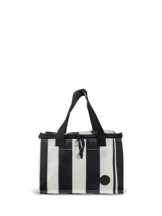 CITY TORBA TERMICZNA STRIPE rPET MAŁA, CZARNO-BIAŁY